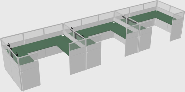 U-shaped cubicle