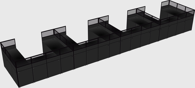 U-shaped cubicle