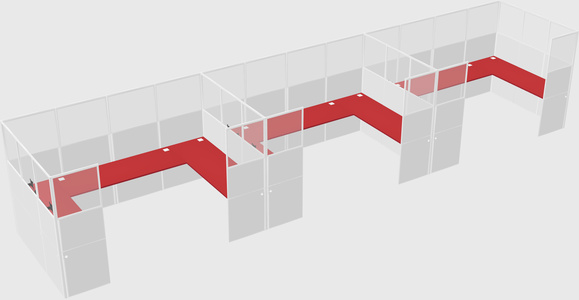 U-shaped cubicle
