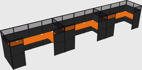 U-shaped cubicle