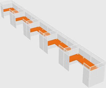 U-shaped cubicle