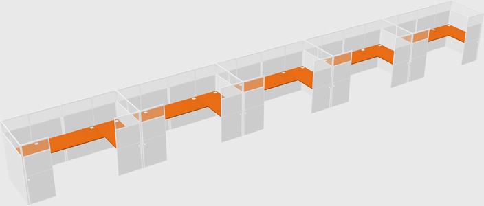 U-shaped cubicle