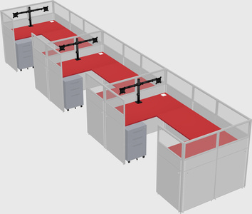 U-shaped cubicle