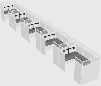 U-shaped cubicle