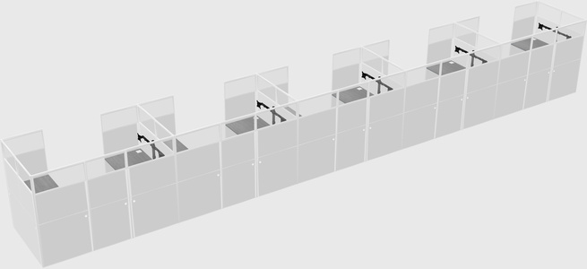 U-shaped cubicle