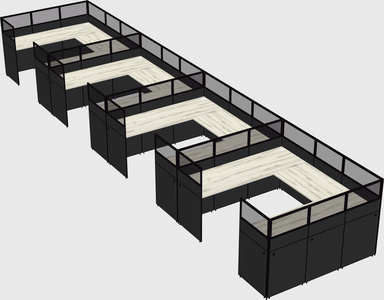 U-shaped cubicle