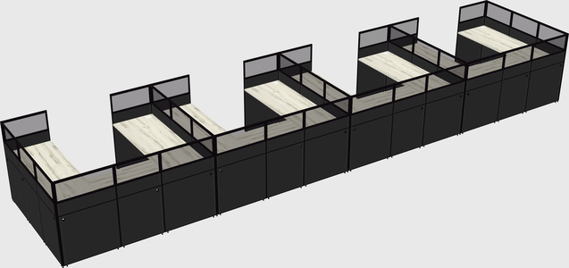 U-shaped cubicle