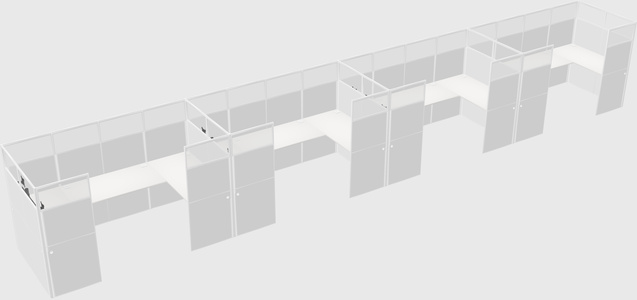 U-shaped cubicle