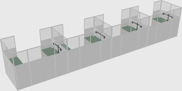 U-shaped cubicle