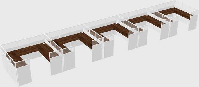 U-shaped cubicle