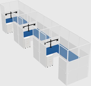 U-shaped cubicle