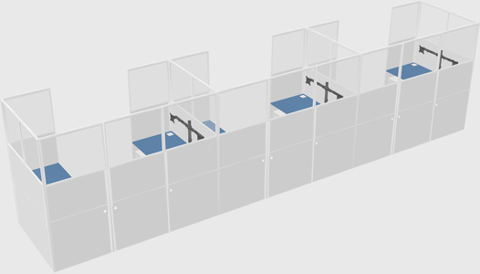 U-shaped cubicle