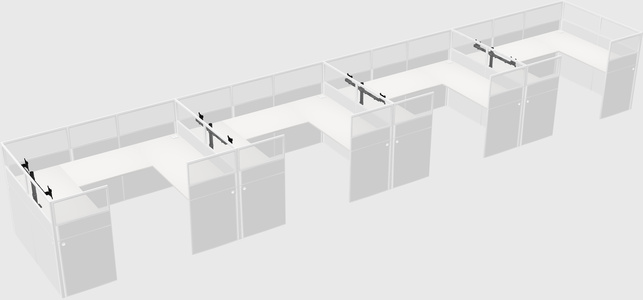 U-shaped cubicle