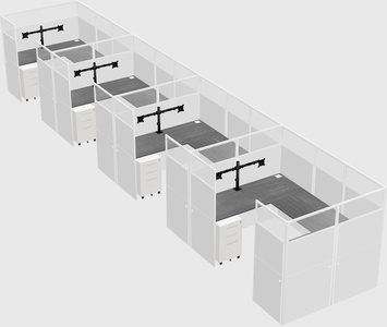 U-shaped cubicle