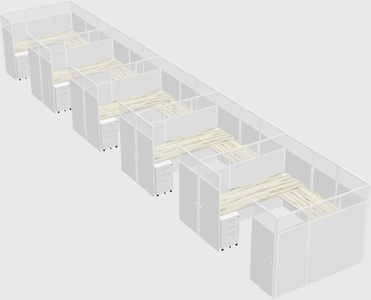 U-shaped cubicle