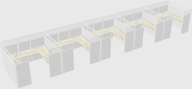 U-shaped cubicle