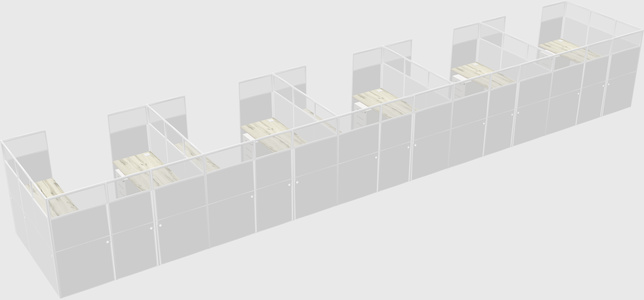 U-shaped cubicle