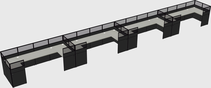 U-shaped cubicle