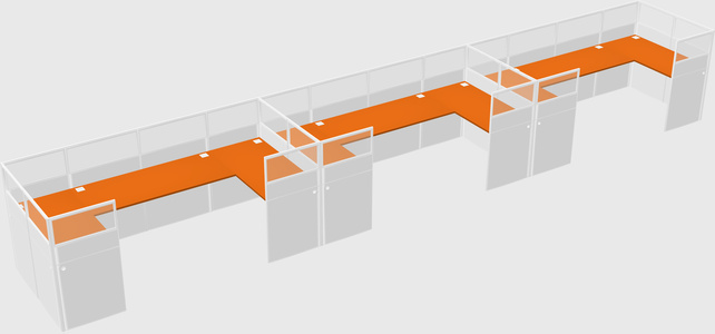 U-shaped cubicle