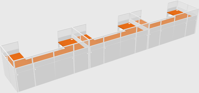 U-shaped cubicle