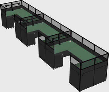 U-shaped cubicle