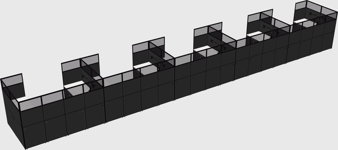 U-shaped cubicle