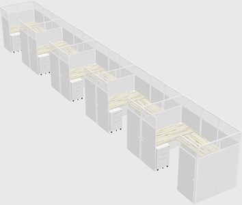 U-shaped cubicle