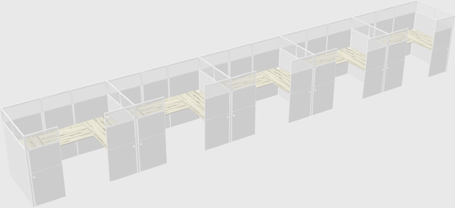 U-shaped cubicle