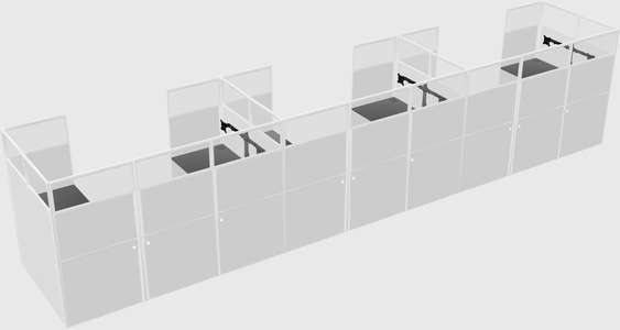 U-shaped cubicle