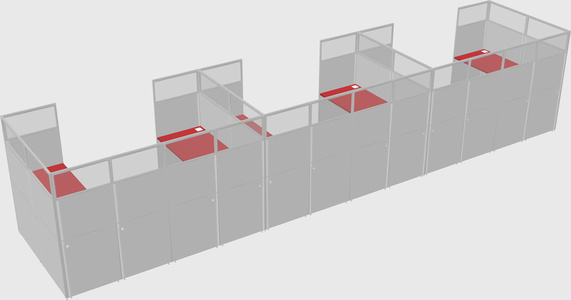 U-shaped cubicle