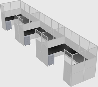 U-shaped cubicle