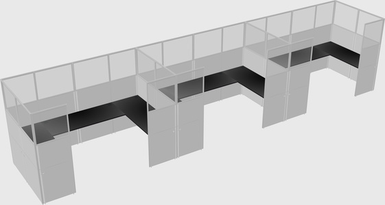 U-shaped cubicle