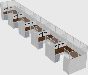 U-shaped cubicle