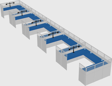 U-shaped cubicle