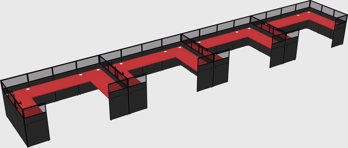 U-shaped cubicle