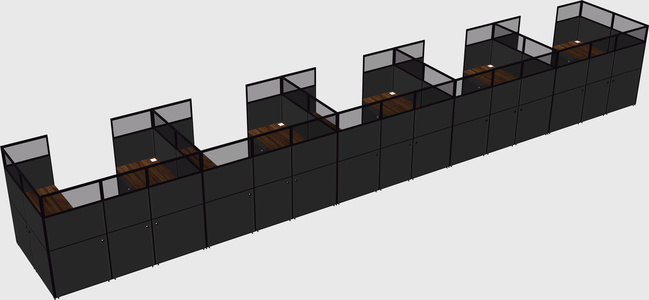 U-shaped cubicle