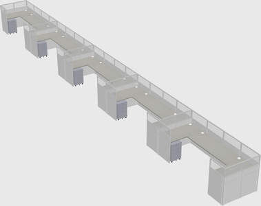 U-shaped cubicle