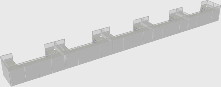 U-shaped cubicle