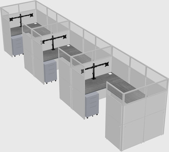 U-shaped cubicle