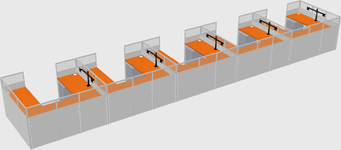 U-shaped cubicle