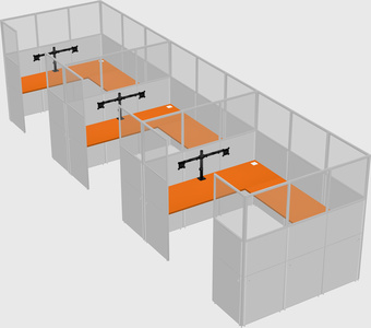 U-shaped cubicle