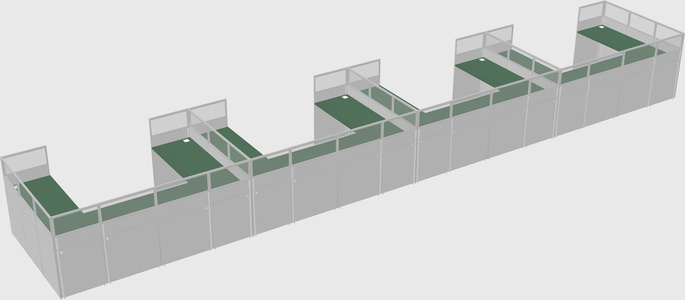 U-shaped cubicle