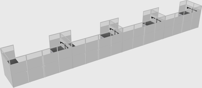 U-shaped cubicle