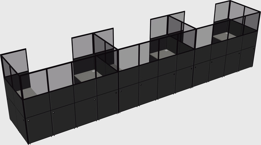 U-shaped cubicle