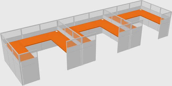 U-shaped cubicle