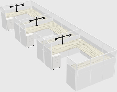 U-shaped cubicle