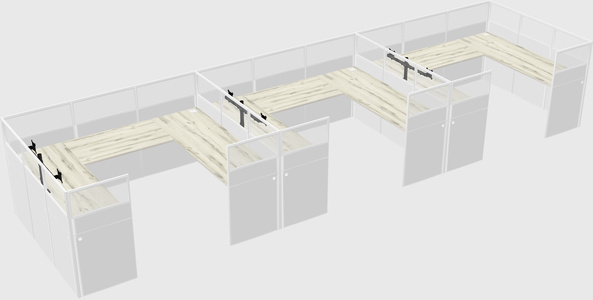 U-shaped cubicle
