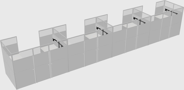 U-shaped cubicle