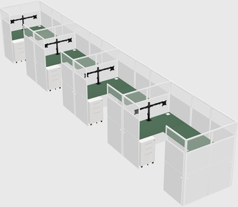U-shaped cubicle