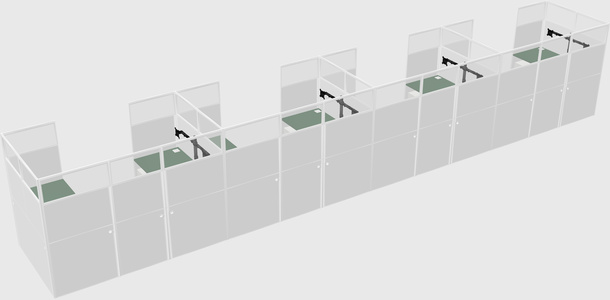 U-shaped cubicle